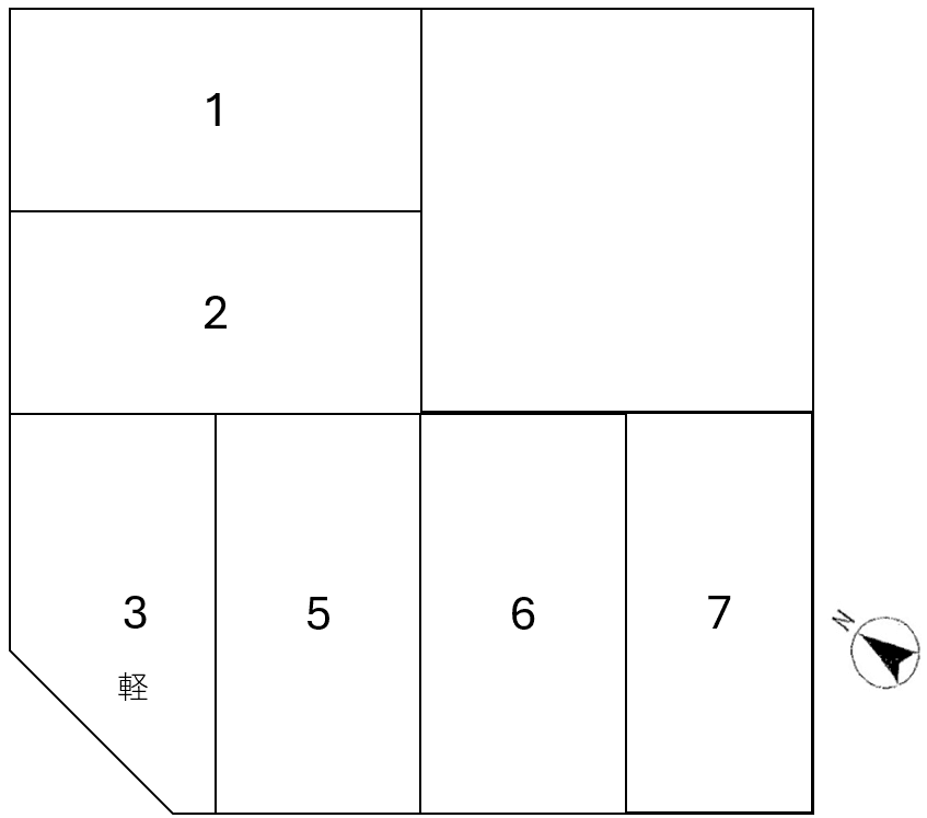 南町5丁目駐車場の駐車配置図