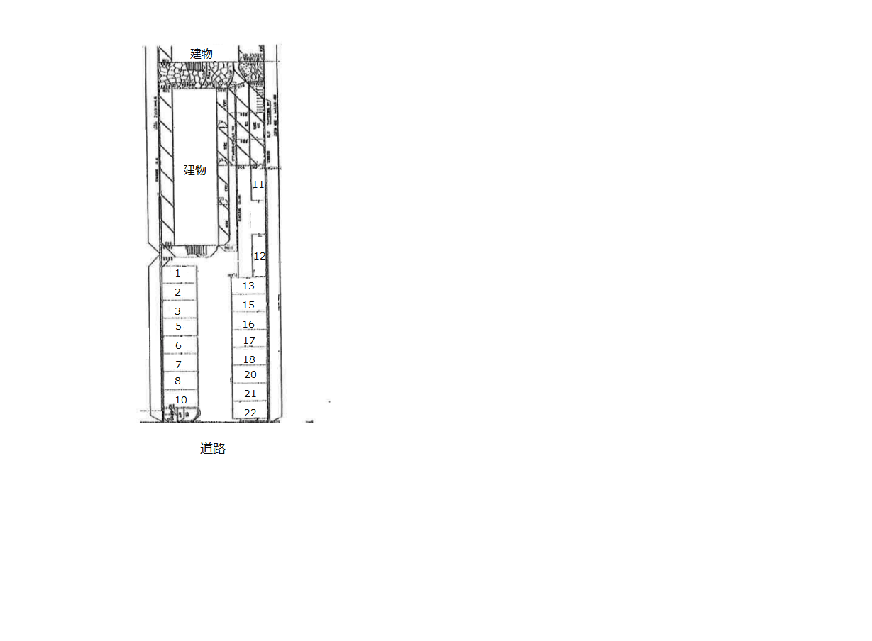 メゾンシャロームの駐車配置図