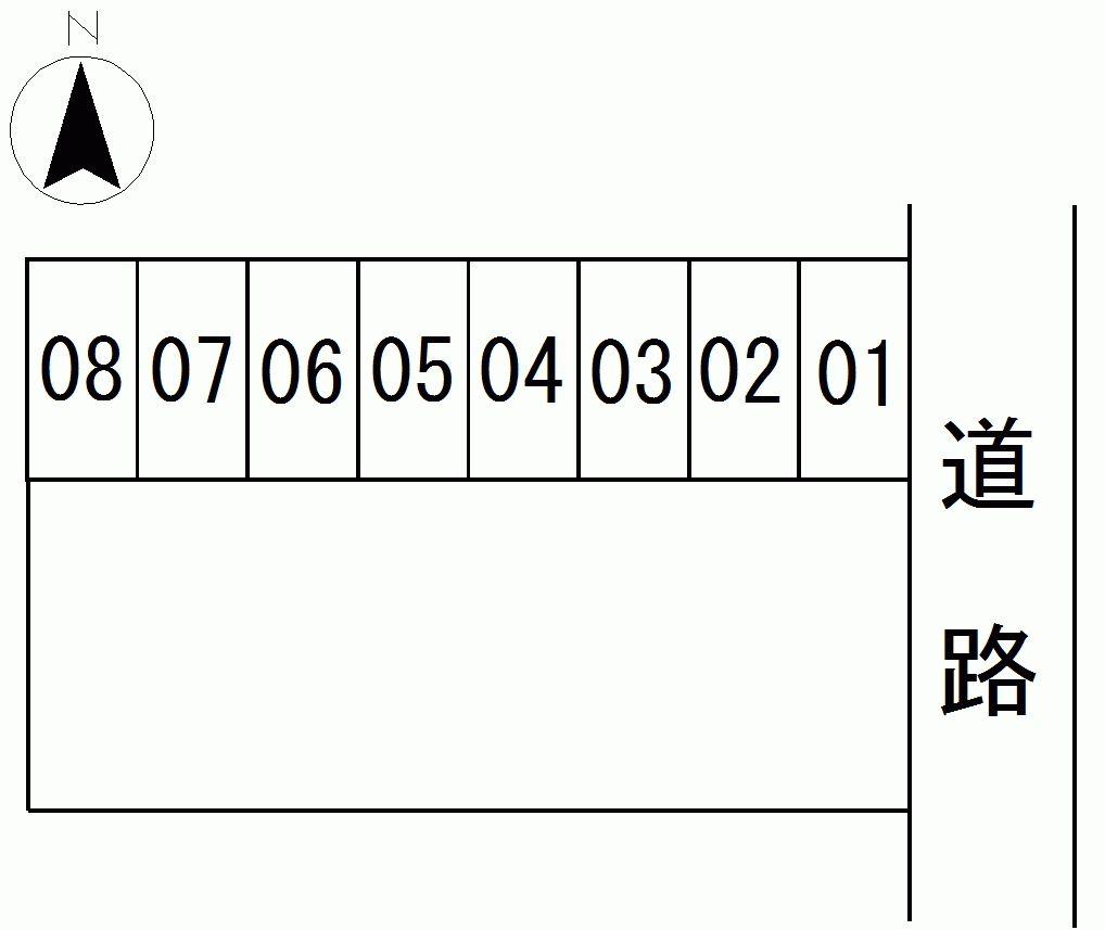 マルトク駐車場の駐車配置図