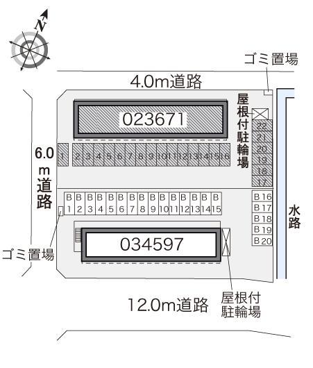メゾンレーブ(23671)の駐車配置図