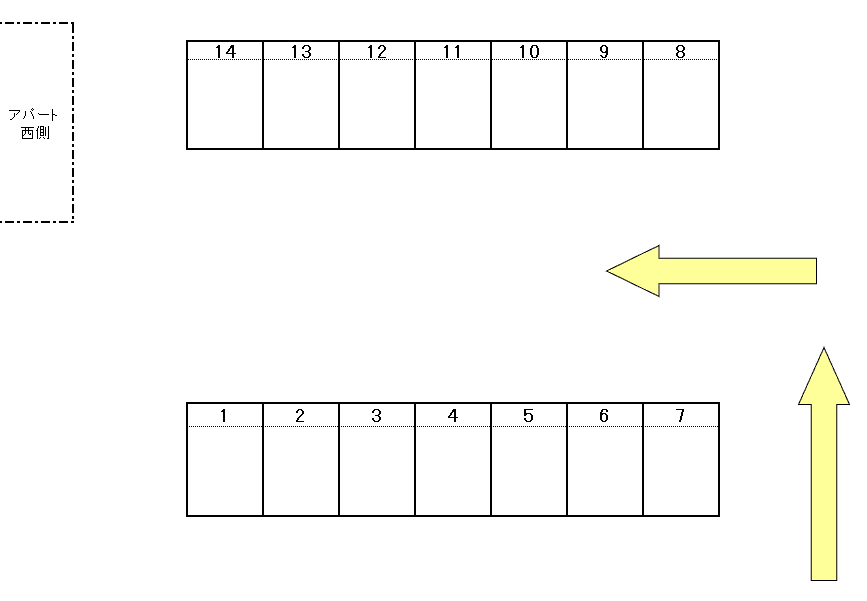 トーマスパーキングの駐車配置図