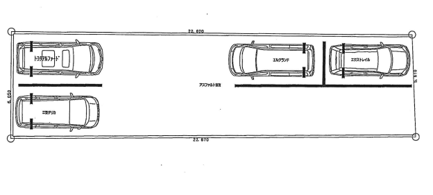 巴町駐車場の駐車配置図