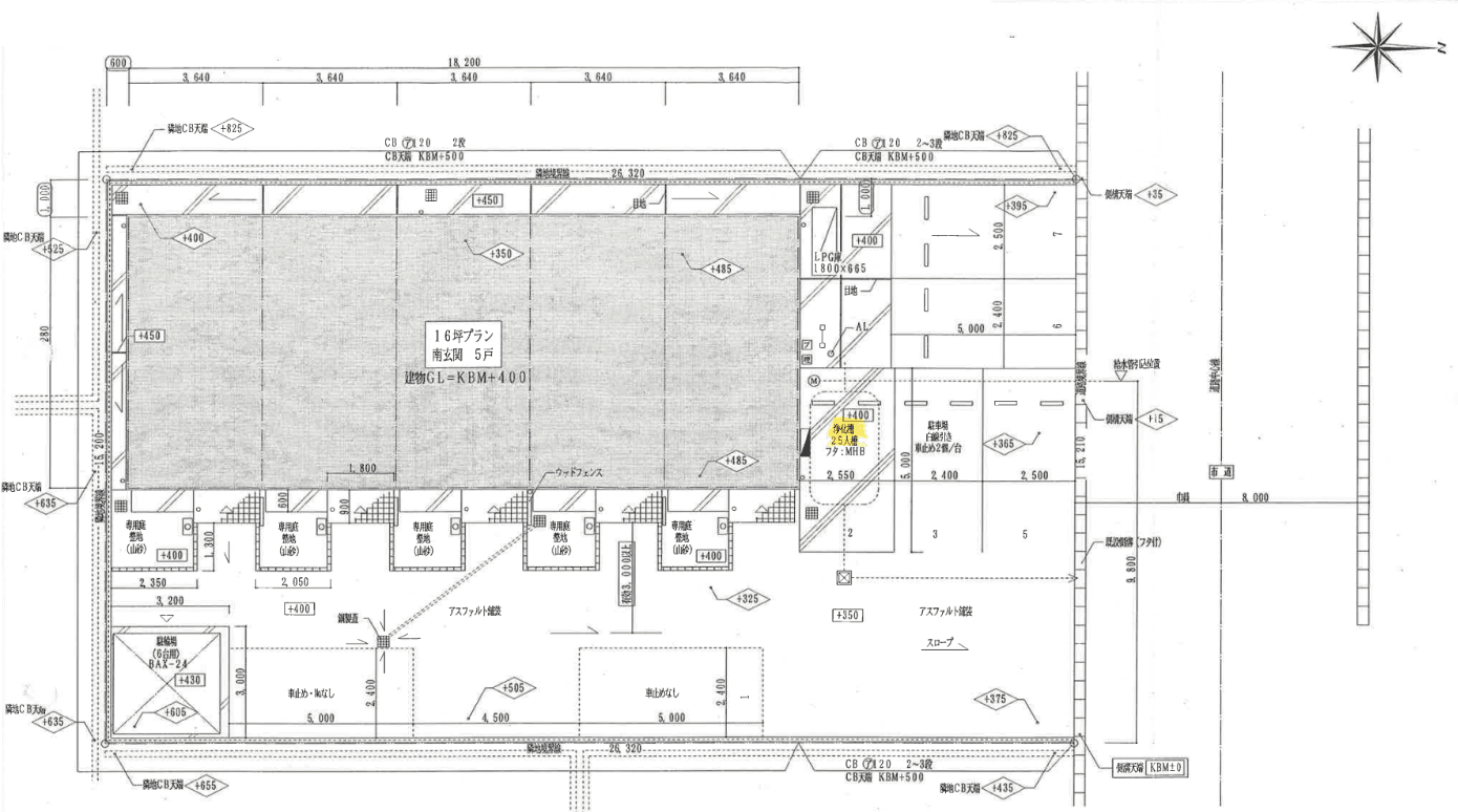 DUPLEX 三ツ井の駐車配置図