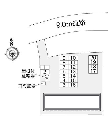 おおせぎ Ⅱ(37445)の駐車配置図