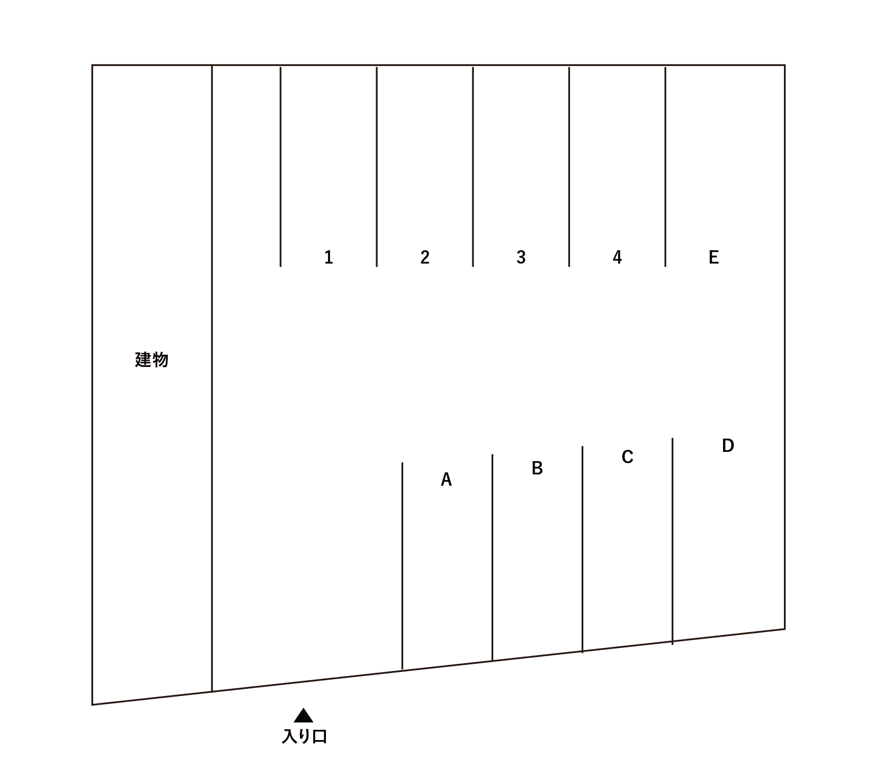 アンプルールクラージュウエストヒルズ駐車場の駐車配置図