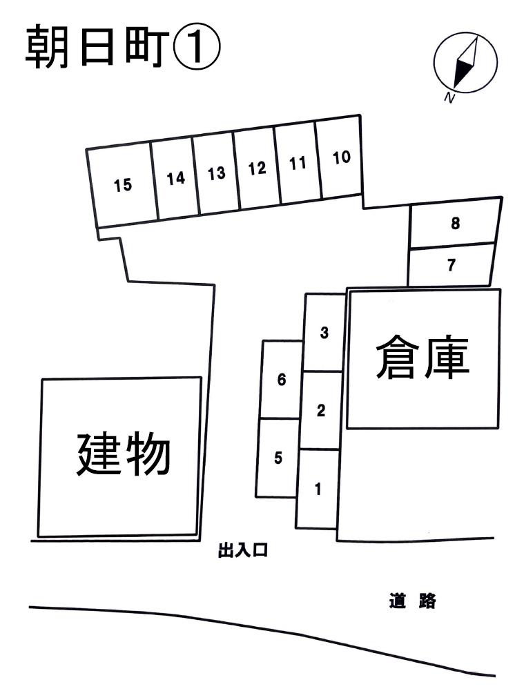 朝日町①の駐車配置図