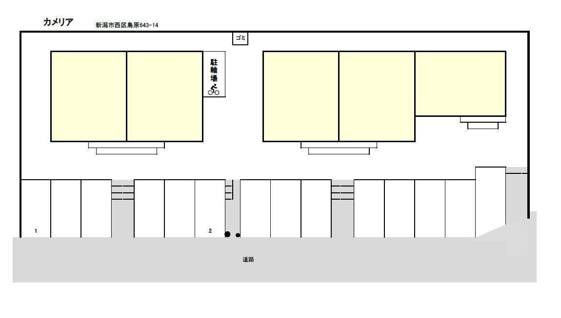 カメリア A棟の駐車配置図