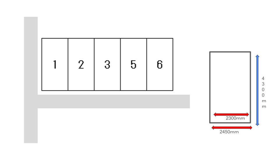 東兼六町パーキングの駐車配置図
