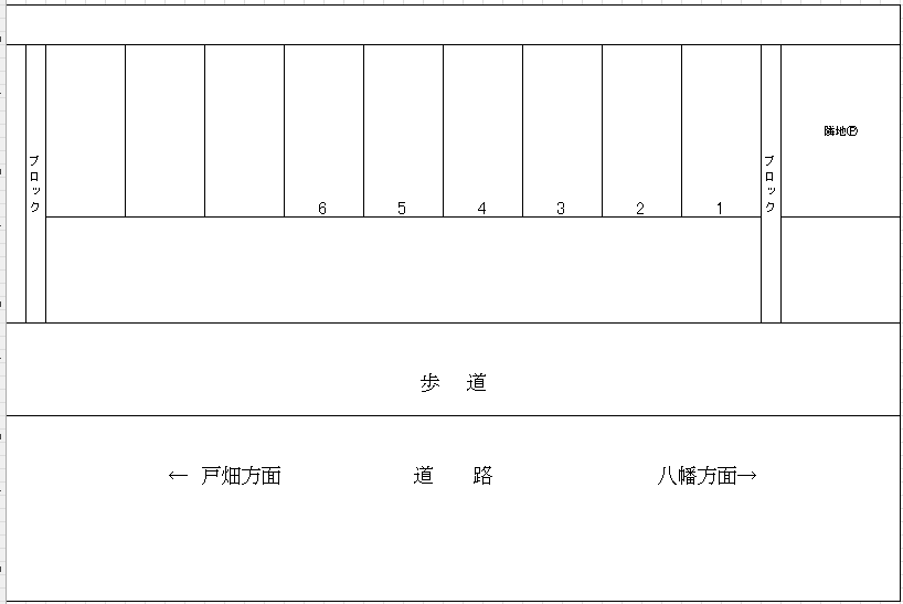 荒手駐車場の駐車配置図