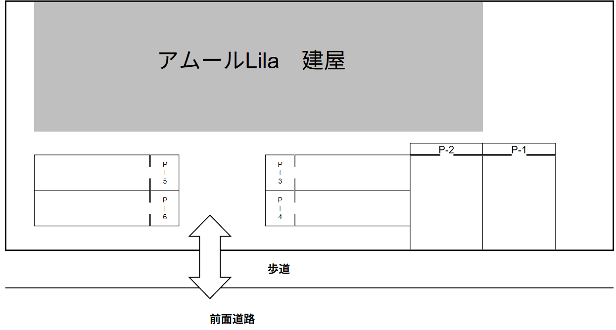 アムールLilaの駐車配置図