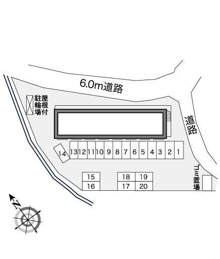 四箇K&MⅡ(25963)の駐車配置図