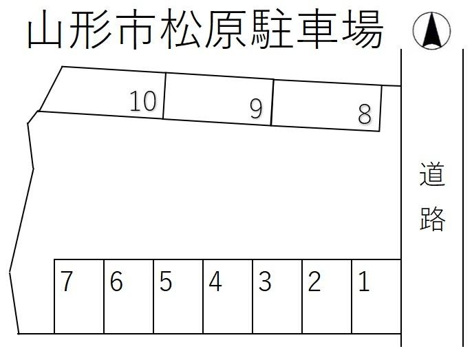 山形市松原駐車場の駐車配置図