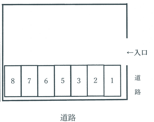 中村パーキングの駐車配置図