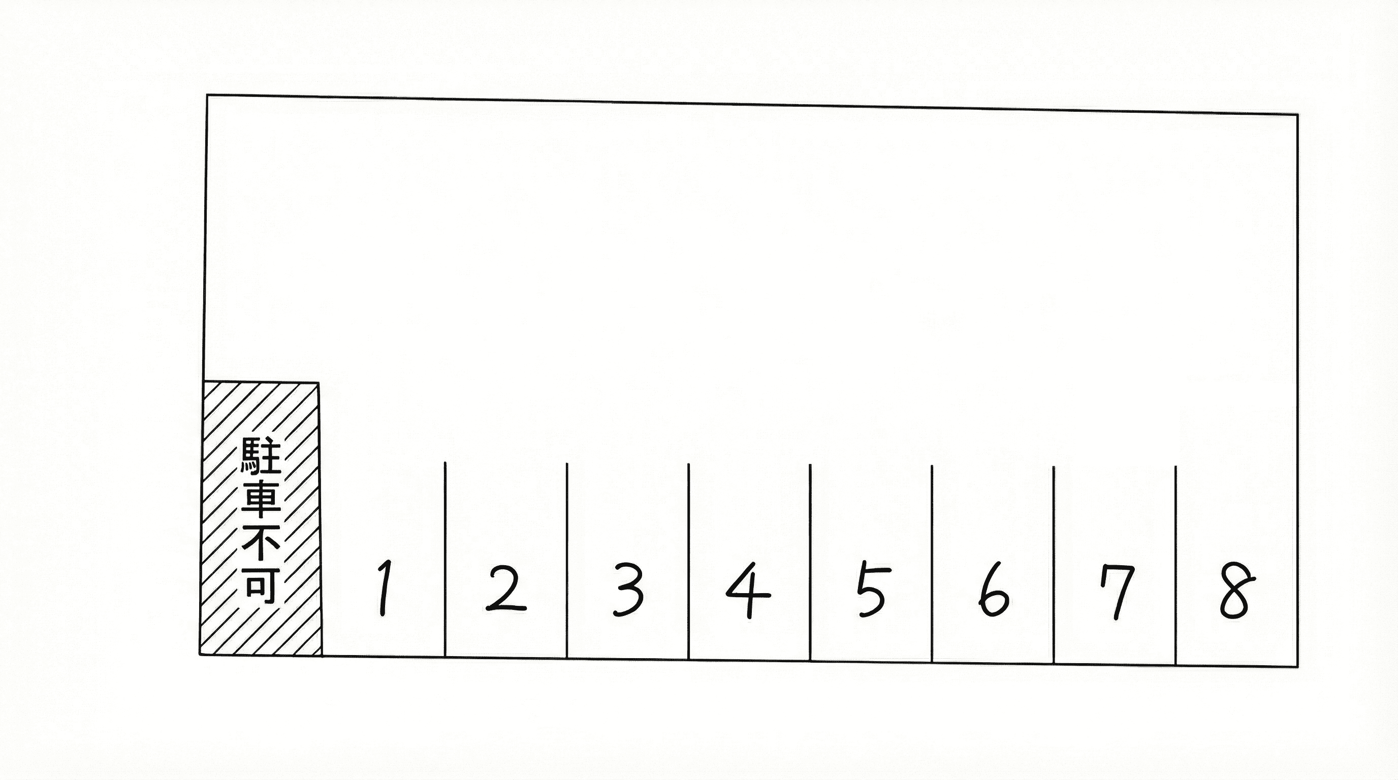 赤碕駅前駐車場の駐車配置図