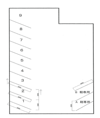 大野駐車場の駐車配置図