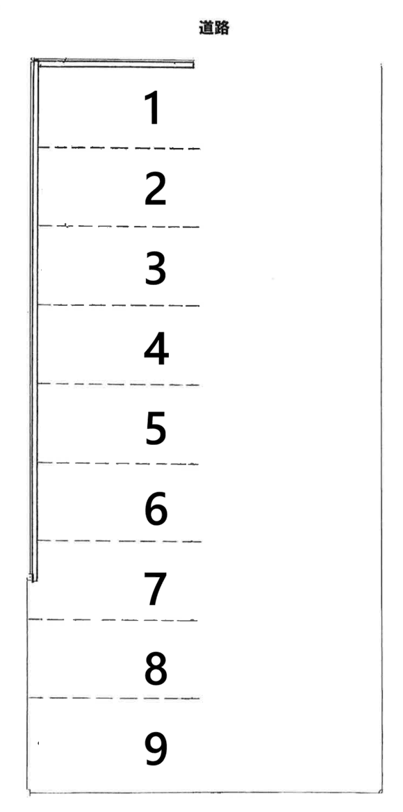 豊田市丸山町6丁目貸駐車場の駐車配置図