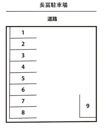 長冨駐車場の駐車配置図