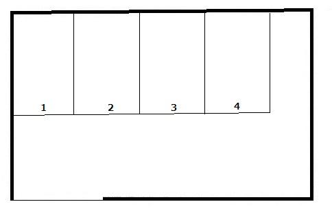 秋山E駐車場の駐車配置図