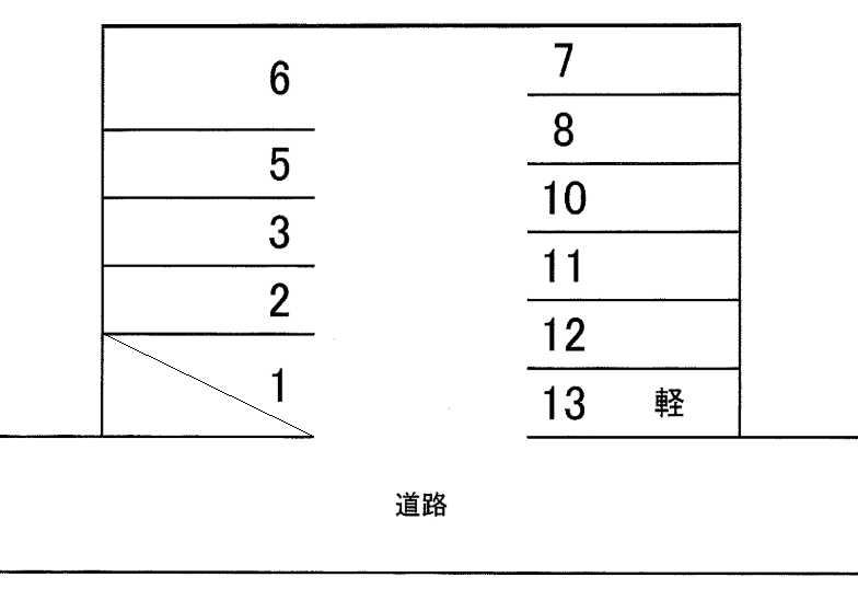 松本駐車場の駐車配置図