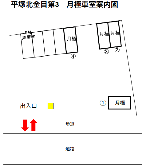 平塚北金目第3の駐車配置図