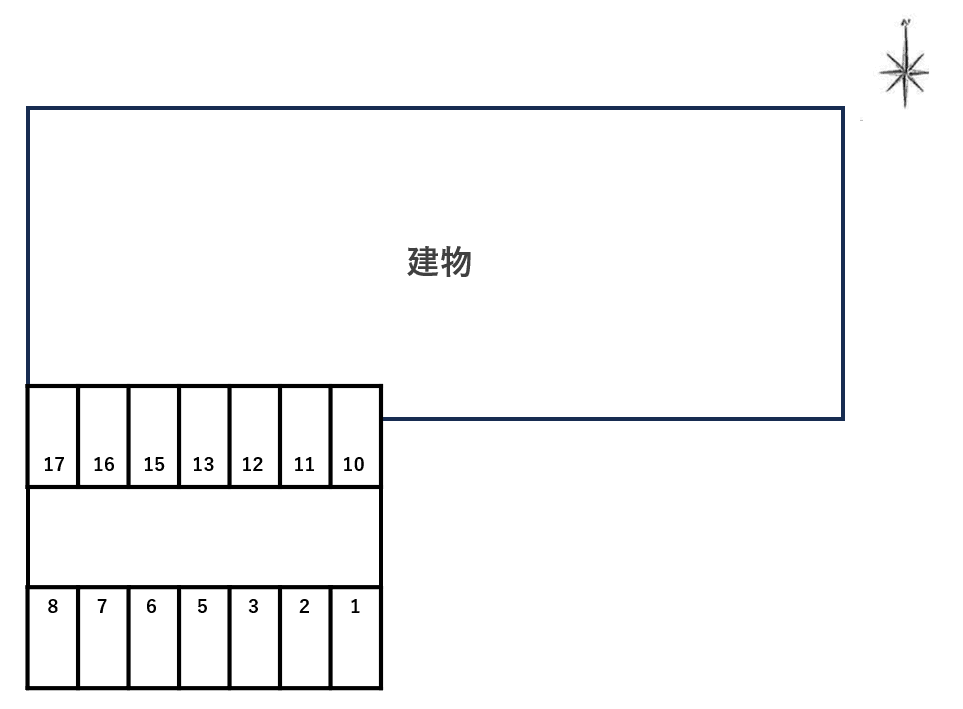DUPLEX 国王327Aの駐車配置図