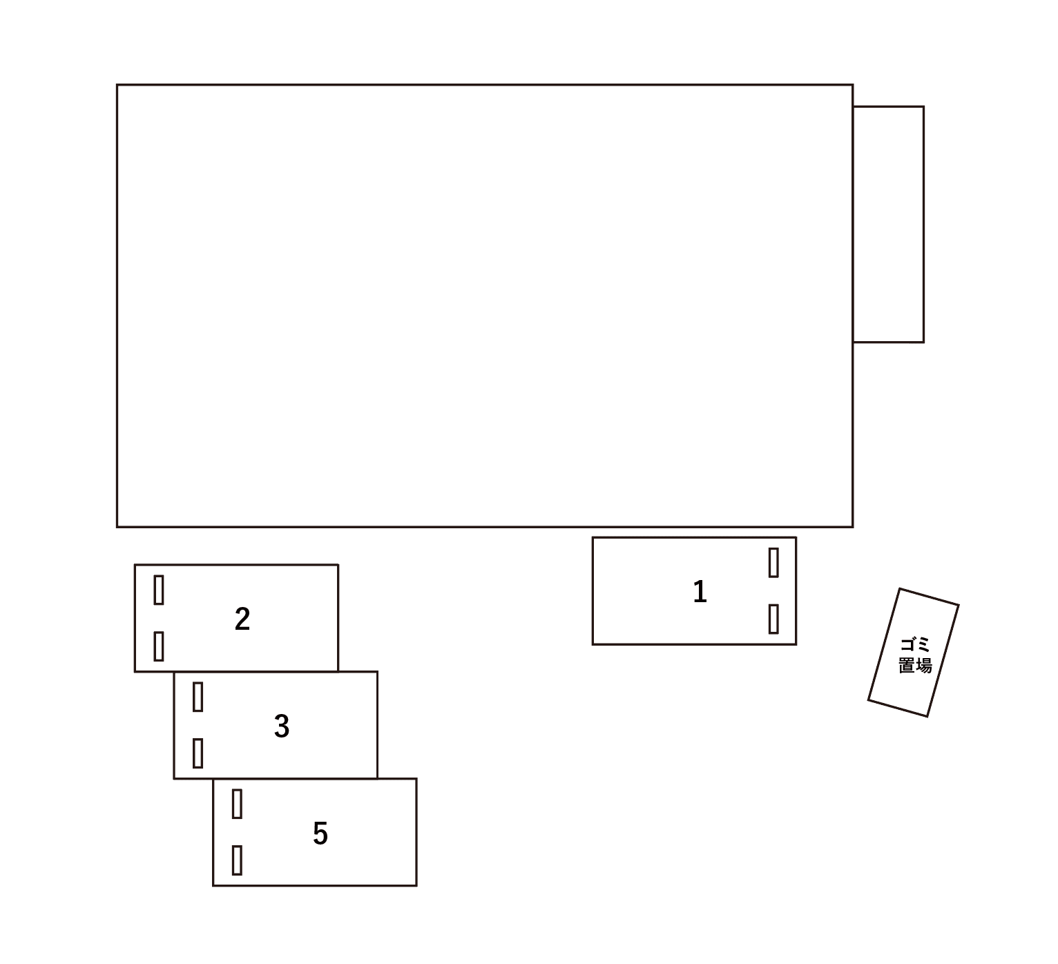 アンプルール モンターニュ 駐車場の駐車配置図