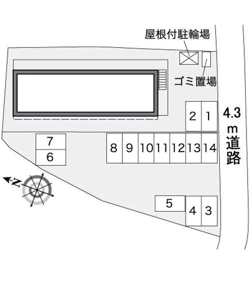 Cure(36001) 敷地外駐車場の駐車配置図