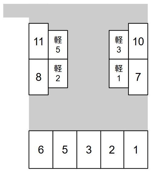 東境小林駐車場の駐車配置図