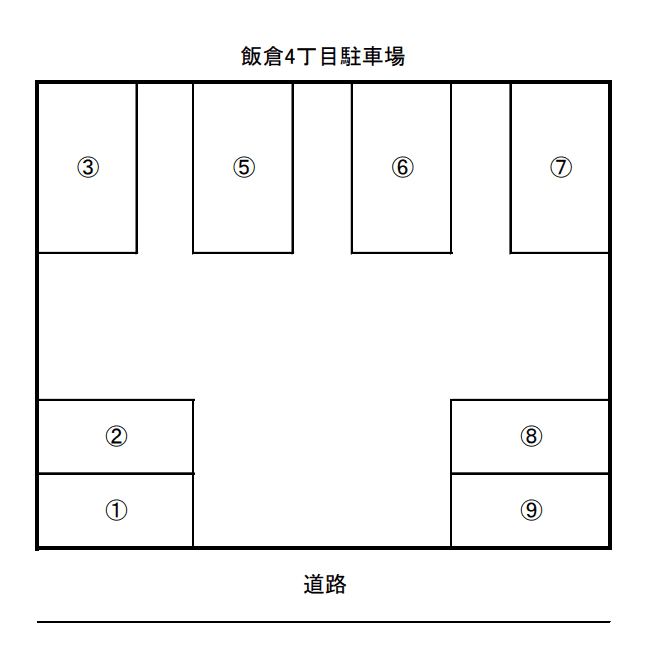 飯倉4丁目駐車場の駐車配置図