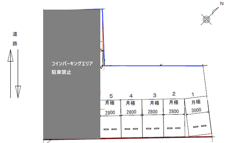 ラクピーライト緑井二丁目第2の駐車配置図