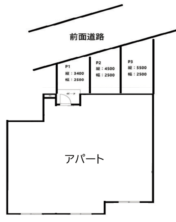 Laki 駐車場の駐車配置図