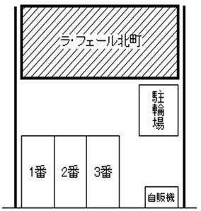 ラ・フェール北町駐車場の駐車配置図