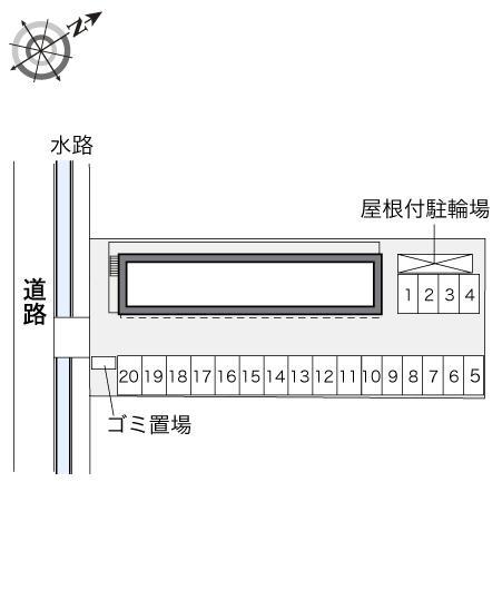 サウスコート(34301)の駐車配置図
