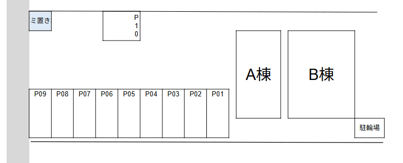 GRATIA A・Bの駐車配置図