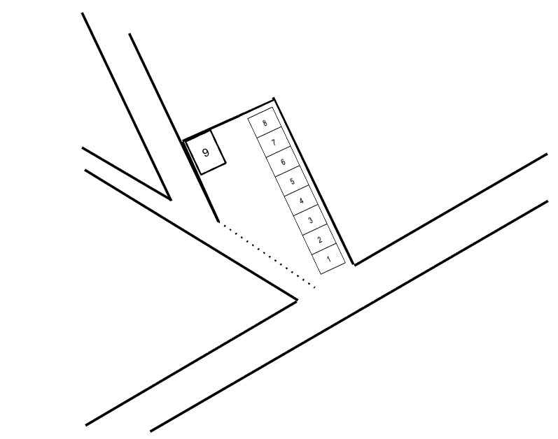 大村インター(21195) 敷地外駐車場の駐車配置図