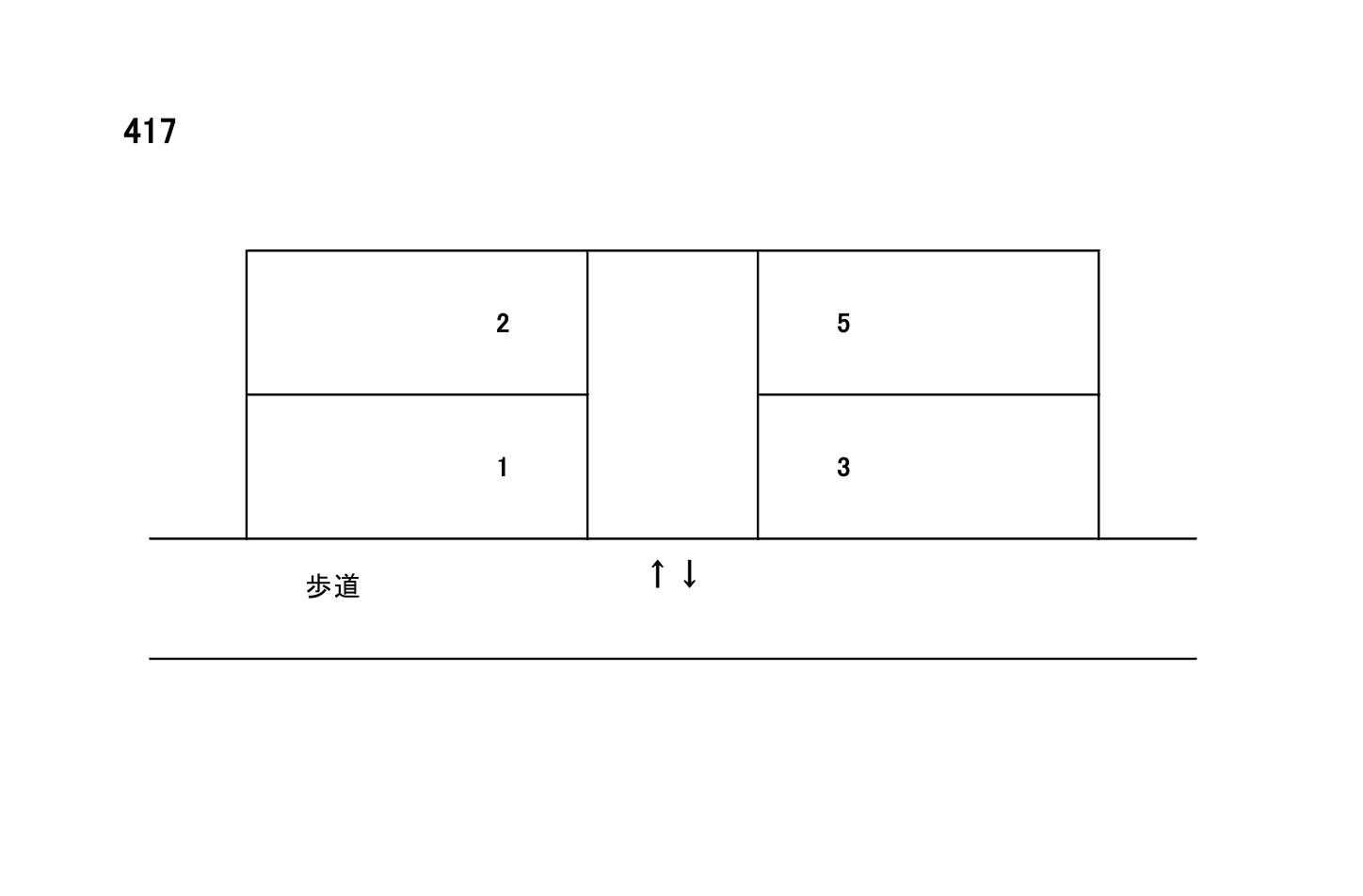 岩倉-417の駐車配置図