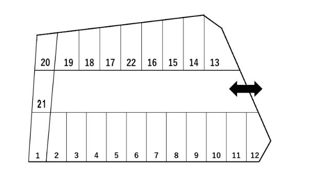 東野町5丁目25番4の駐車配置図