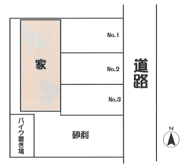 平川駐車場の駐車配置図