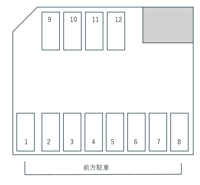 齋藤駐車場(西坂田4丁目)の駐車配置図
