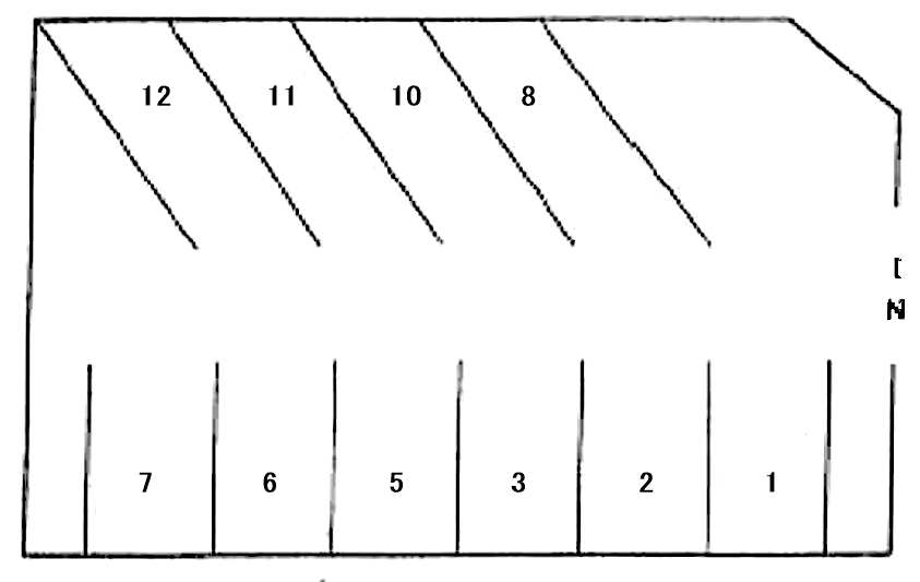 萩原駐車場の駐車配置図