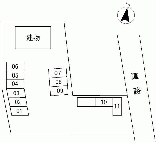 メゾン・カトレヤ駐車場の駐車配置図