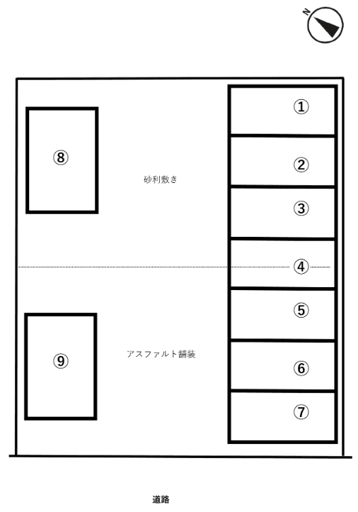 井ノ上公園前パーキングの駐車配置図