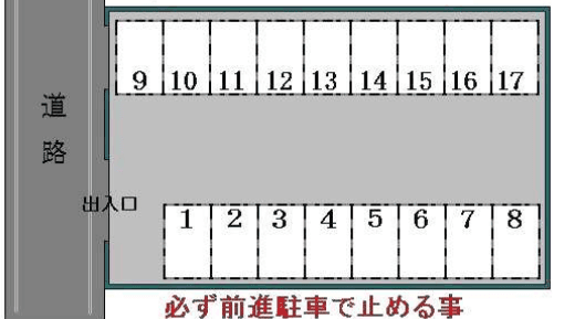 見和1丁目パーキングの駐車配置図