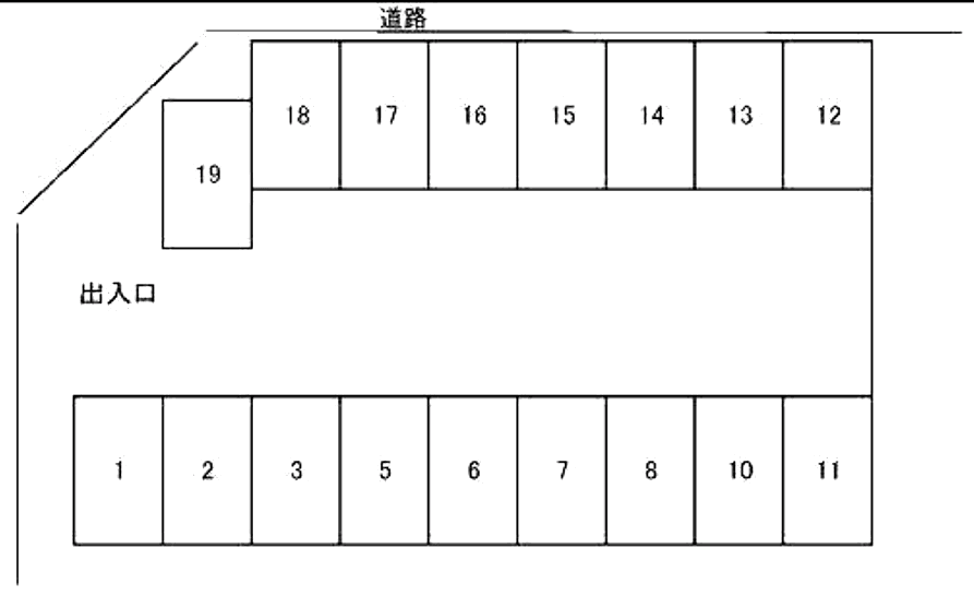 幸田第一駐車場の駐車配置図