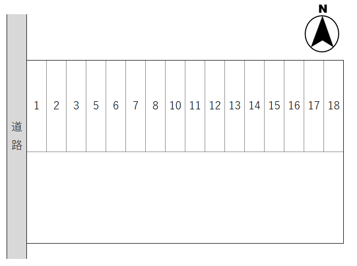 K-0119駐車場の駐車配置図