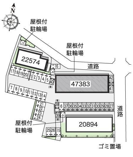 グリーン3(47383)の駐車配置図