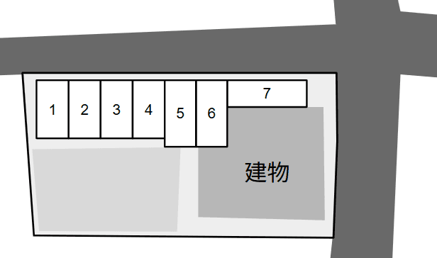 与儀1412パーキングの駐車配置図