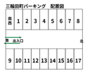 三輪田町Pの駐車場