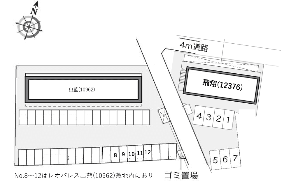 飛翔(12376)の駐車配置図