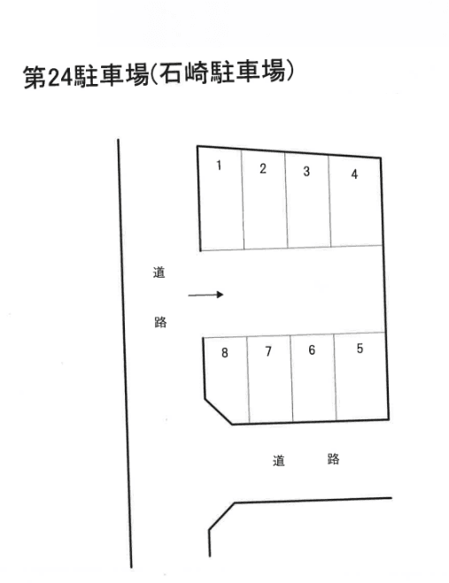 第24駐車場の駐車配置図